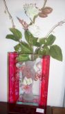 Singelas em Vaso de Vidro Decorado